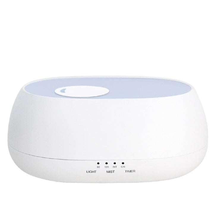 White diffuser with blue light on a white background