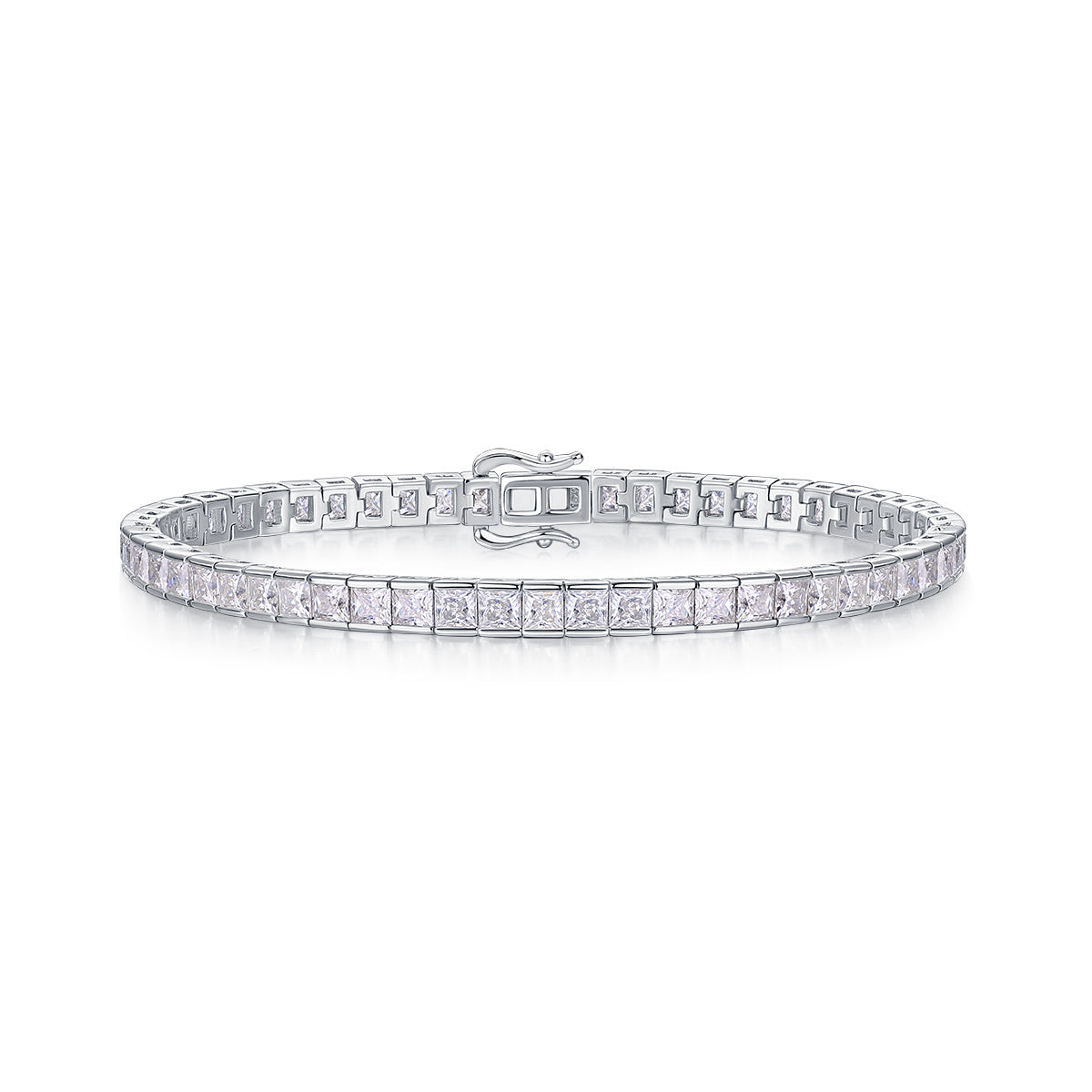 Diamond bracelet on a white background