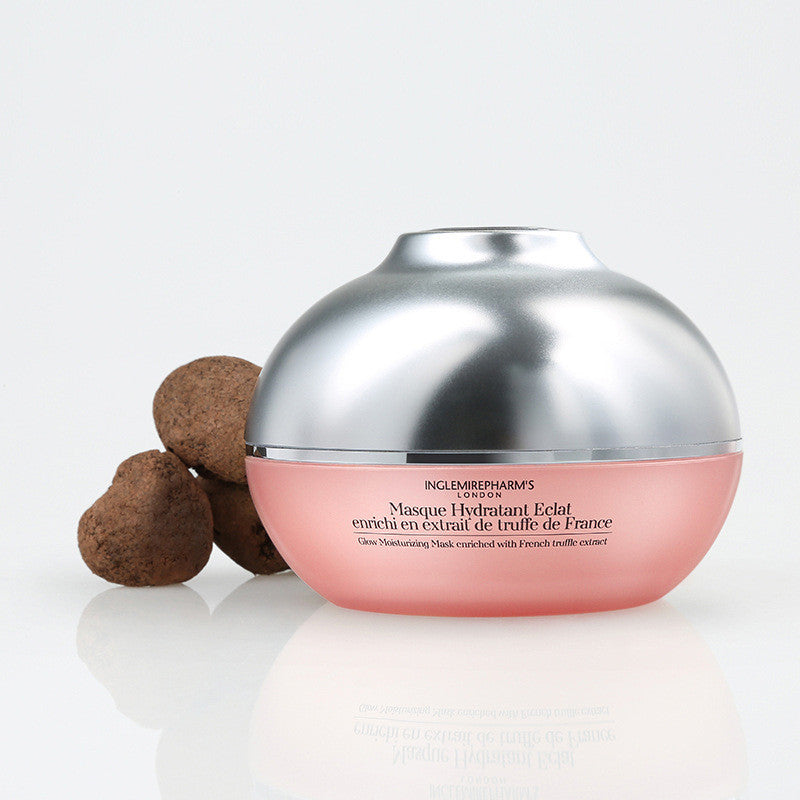 Cosmetic container with a pink base and silver lid on a white background