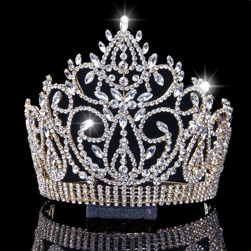 Elegant diamond tiara on a black background