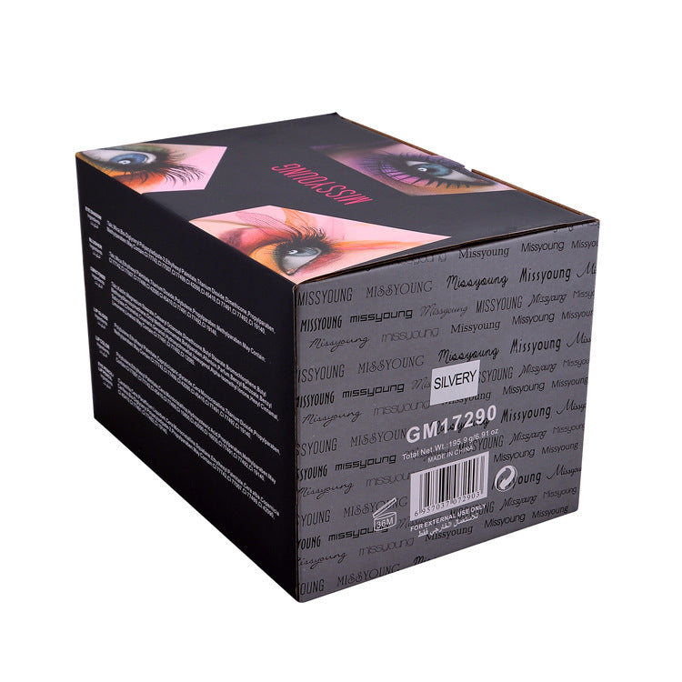 Black box with false eyelashes packaging on a white background