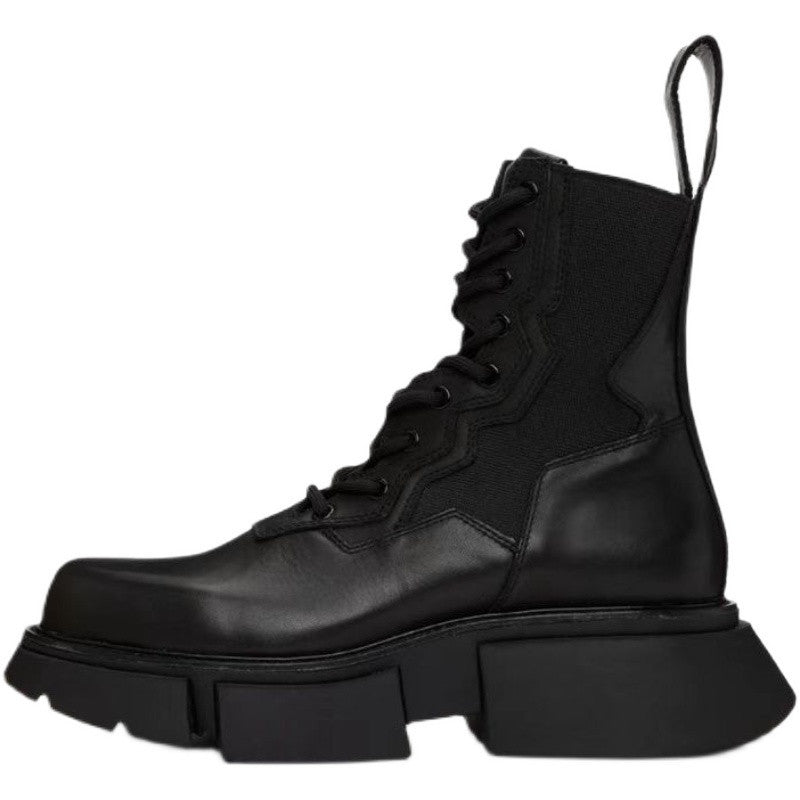 Men’s Versatile Leather Short Martin Boots – Thick Sole