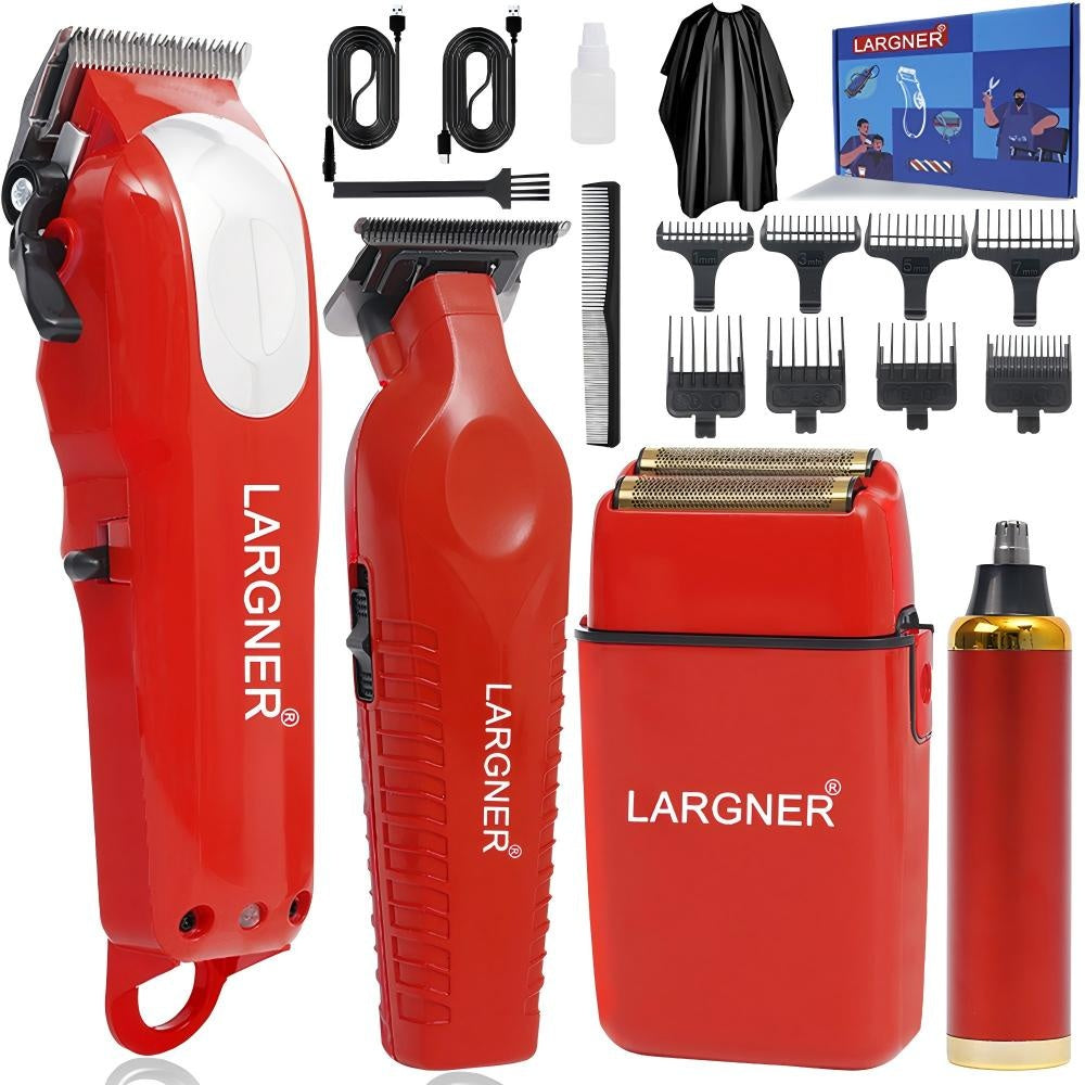 LARGNER 4-Piece Men’s Hair Clipper & Grooming Set USB