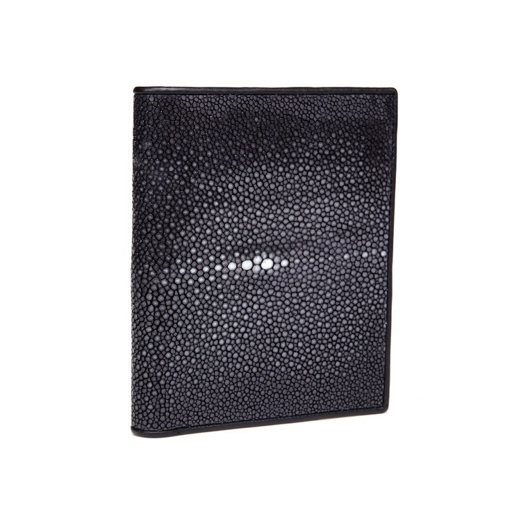 Men’s Pearl Fish Leather Wallet with Cowhide Trim