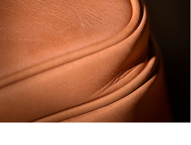 Close-up of brown leather texture