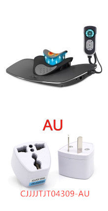 Travel adapter set with a power strip and plug on a white background