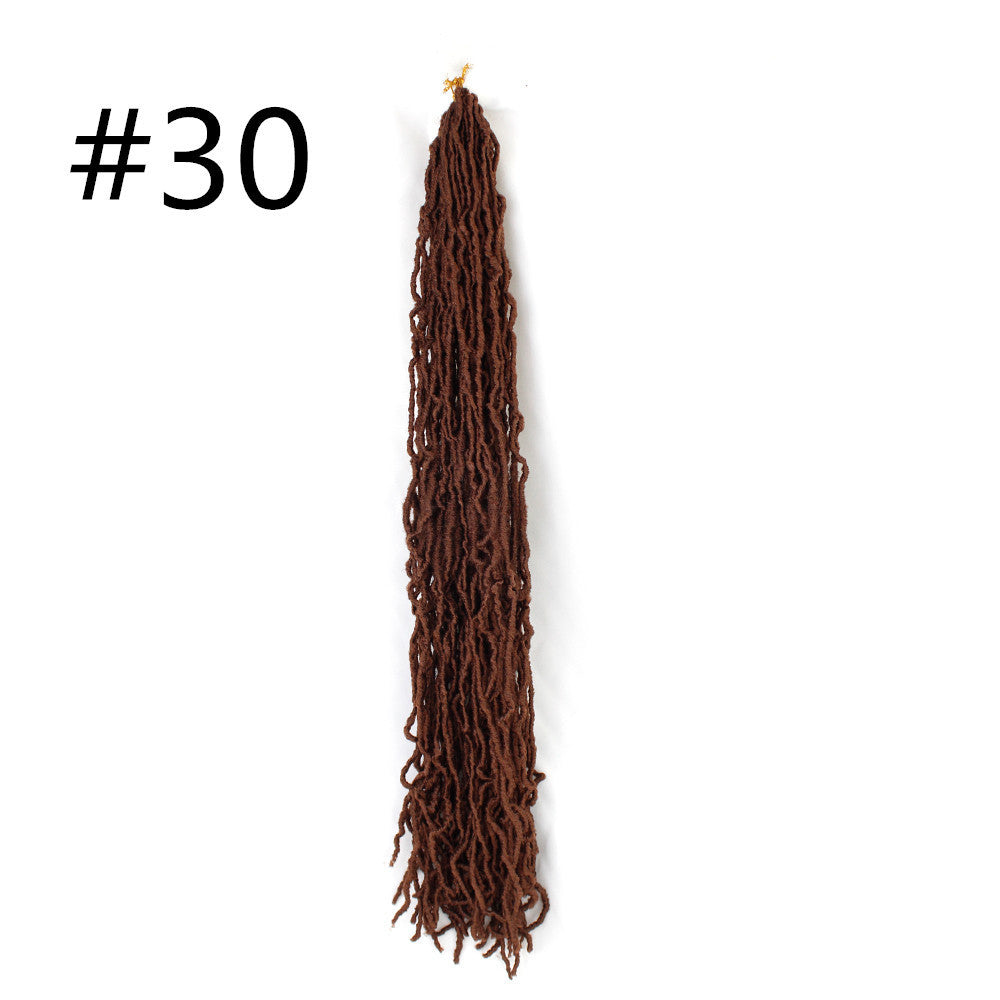 Brown braided hair extensions labeled '#30' on a white background