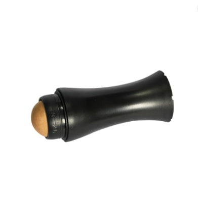 Black trumpet mouthpiece on a white background