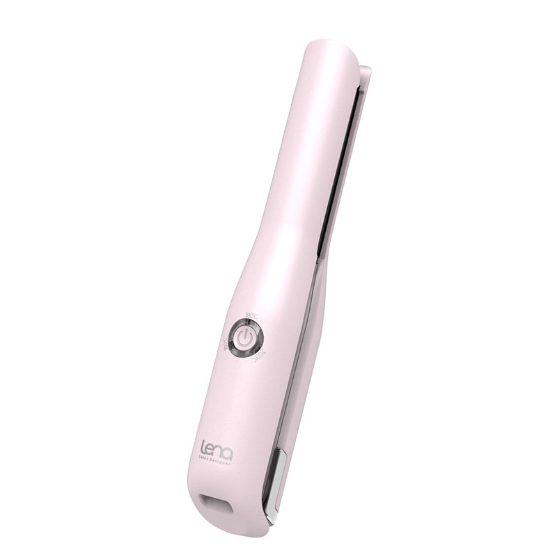 Pink handheld device with 'Lena' branding on a white background