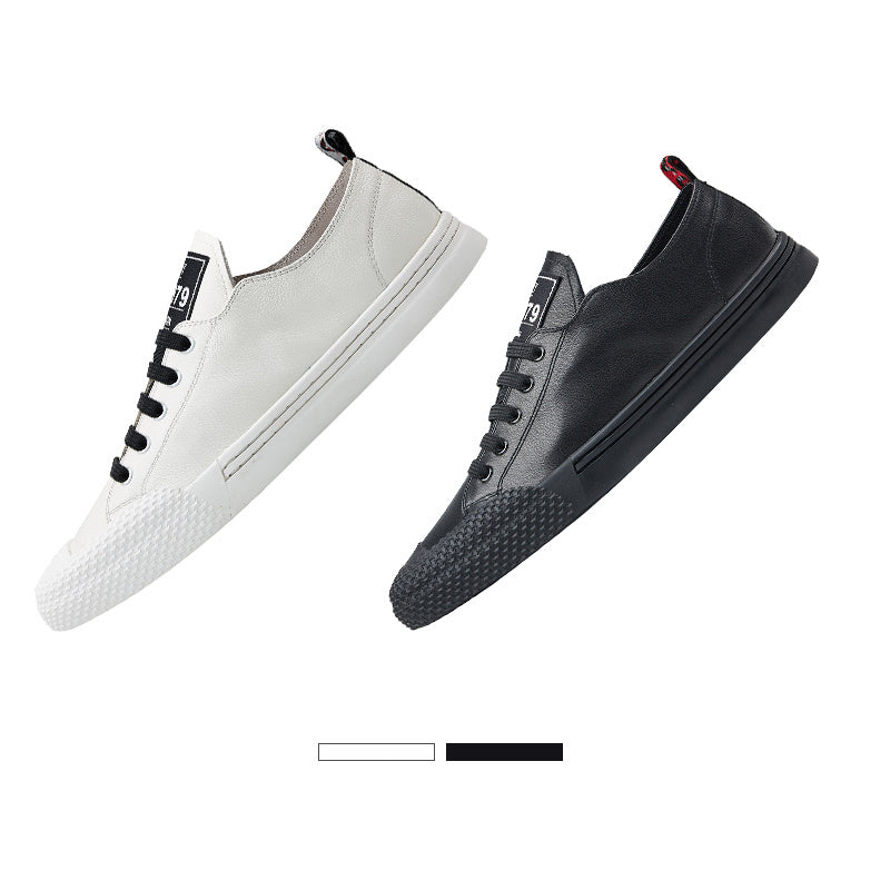 White and black sneakers on a white background