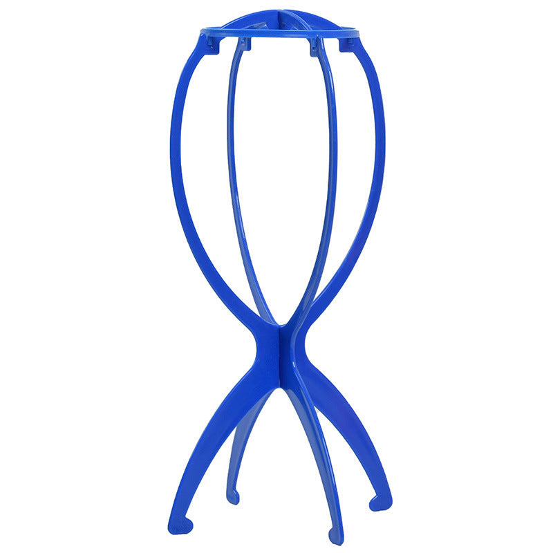 Blue plastic stand on a white background