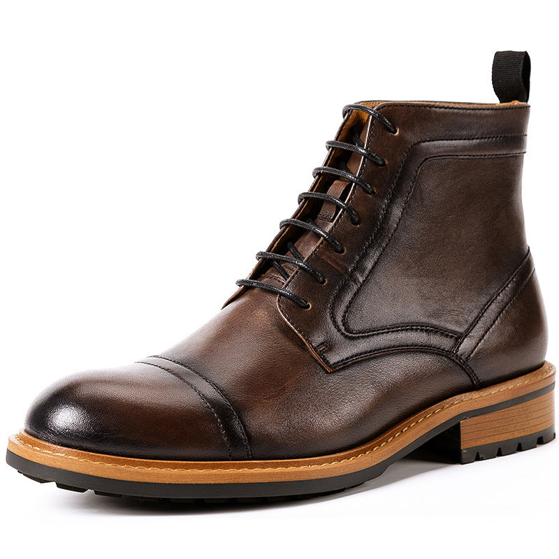Men’s Autumn-Winter Retro Martin Boots - Cowhide Leather