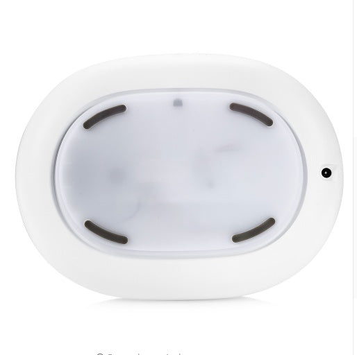 White smoke detector on a white background