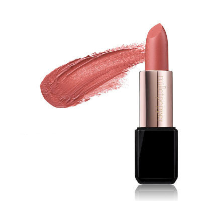 Lipstick with a swatch of color on a white background