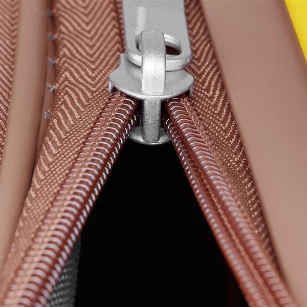 Close-up of a zipper mechanism on a textured fabric background