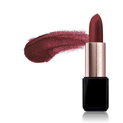 Lipstick with a swatch of color on a white background