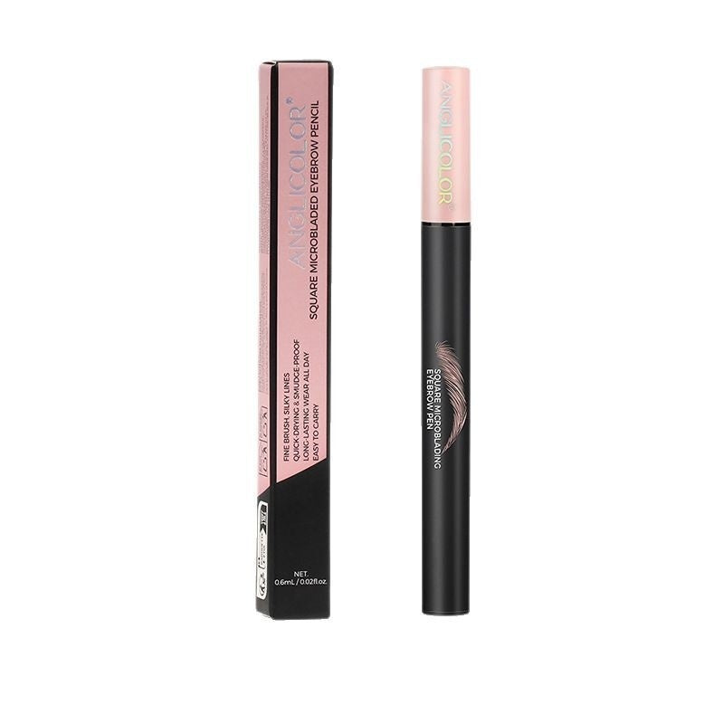 Eyebrow pencil with packaging on a white background