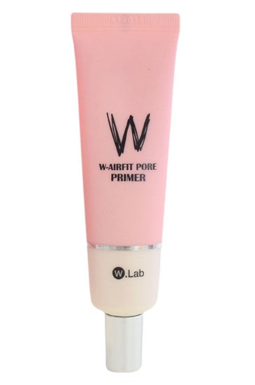 Pink W-Lab W-Airfit Pore Primer tube on a white background