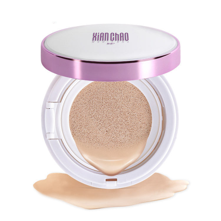 Xian Chao cosmetic compact with a purple lid on a white background