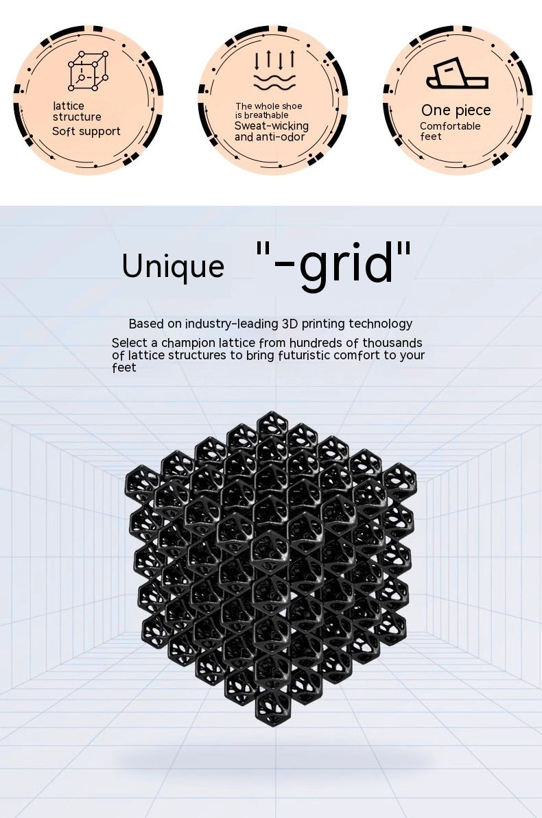 Product with unique 'grid' design and text on a light gray background