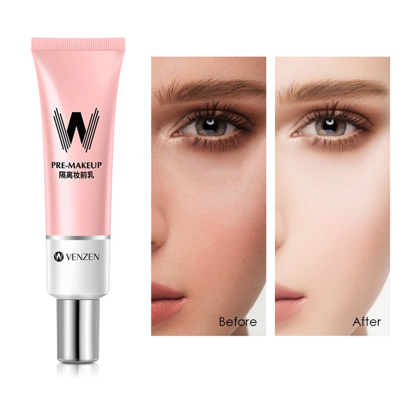 Pink cosmetic tube labeled 'VENZEN' with 'Before' and 'After' eye makeup comparison.