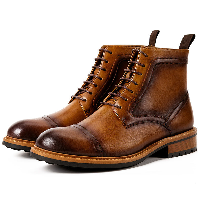 Men’s Autumn-Winter Retro Martin Boots - Cowhide Leather
