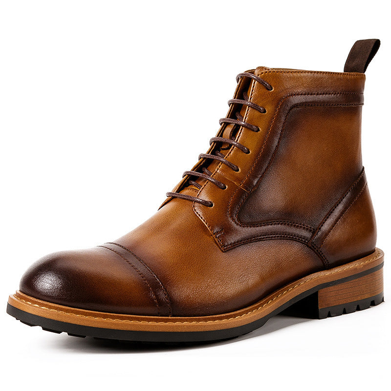 Men’s Autumn-Winter Retro Martin Boots - Cowhide Leather