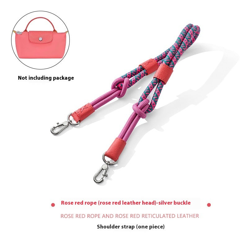 Ultra-Light Braided Rope Crossbody Strap – Nylon & Cowhide