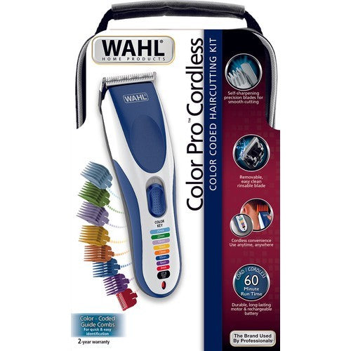 Wahl Color Pro Cordless haircutting kit with packaging on a white background