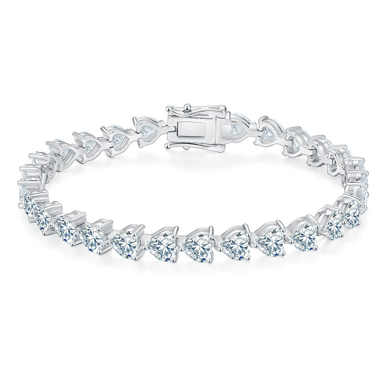 Diamond bracelet on a white background