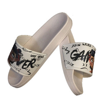White slides with graphic designs and text on a white background
