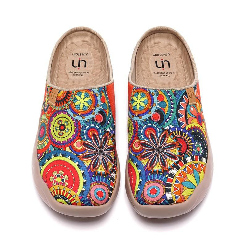 Hand-Painted Canvas Slip-On Loafers – Lightweight & Comfy