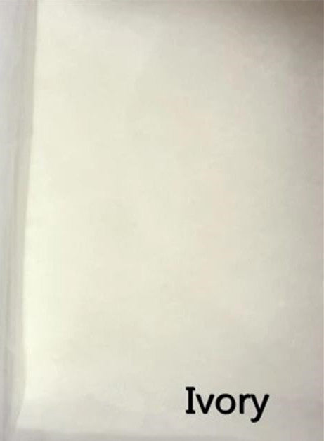 Solid ivory color swatch with the word 'Ivory' below it.