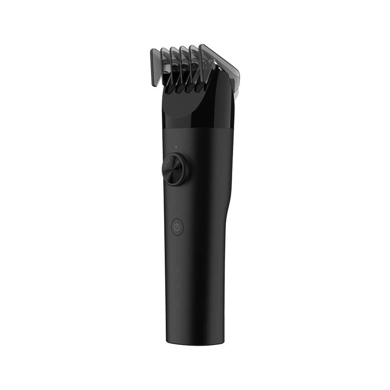 Black hair trimmer on a white background
