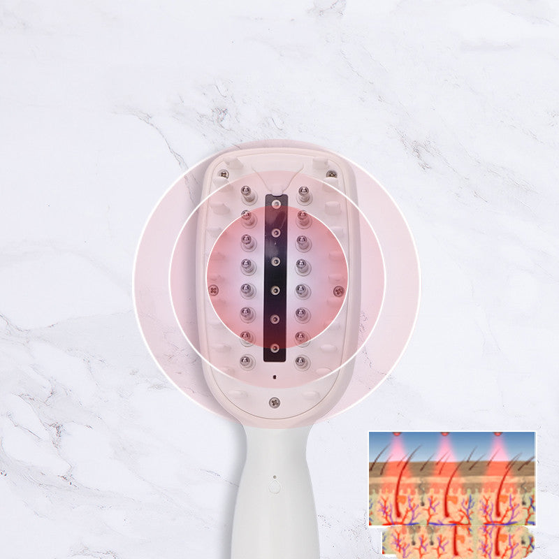 Beauty device with LED lights on a marble background