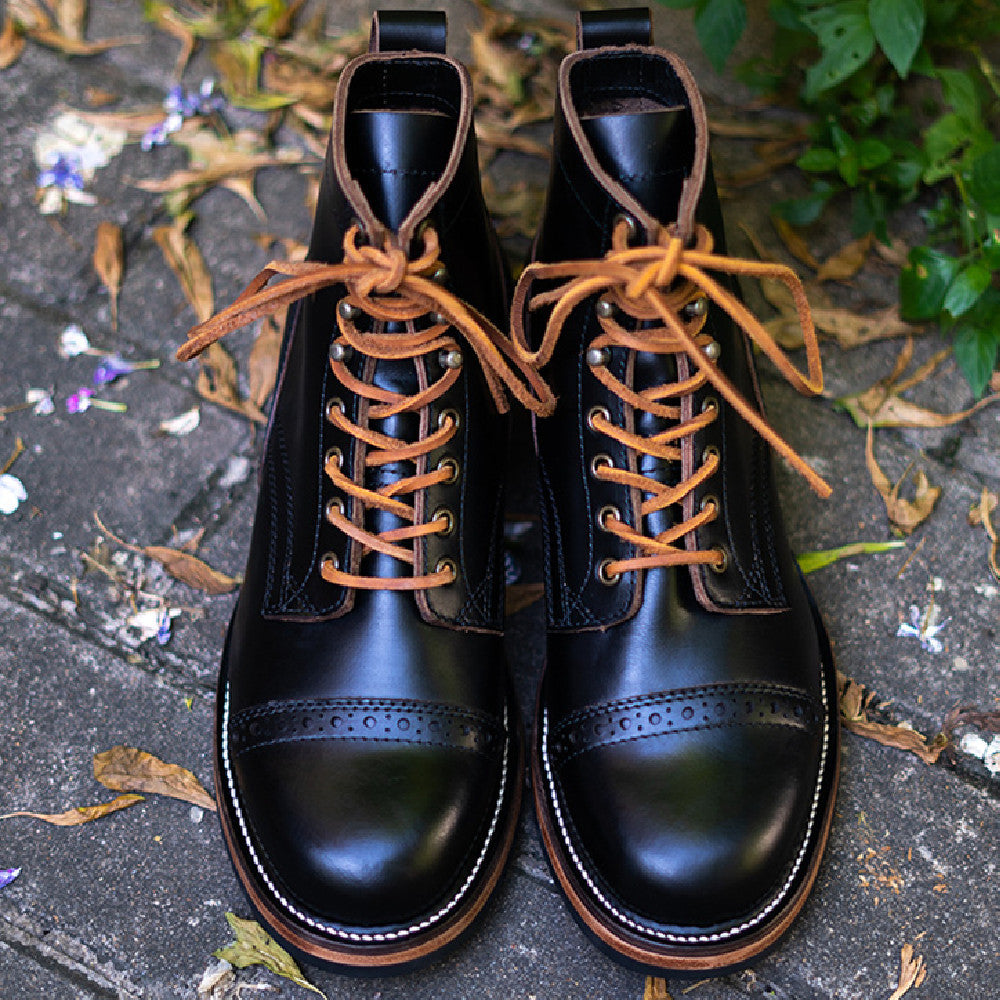 Men’s First Layer Cowhide Leather Winter Lace-Up Boots
