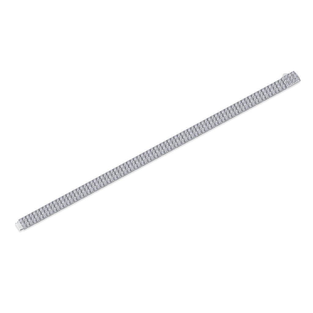 Silver watch strap on a white background