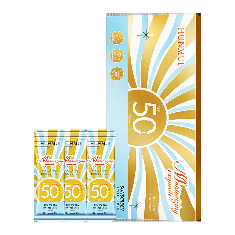 Hummui sunscreen packaging with multiple sunscreens in a box on a white background