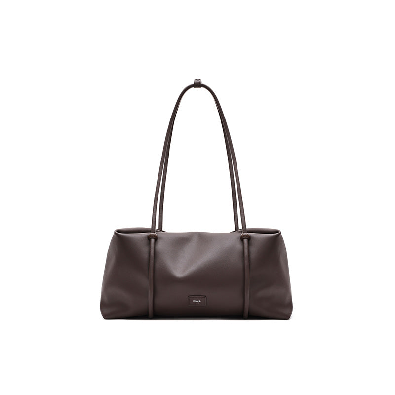 Brown handbag on a white background