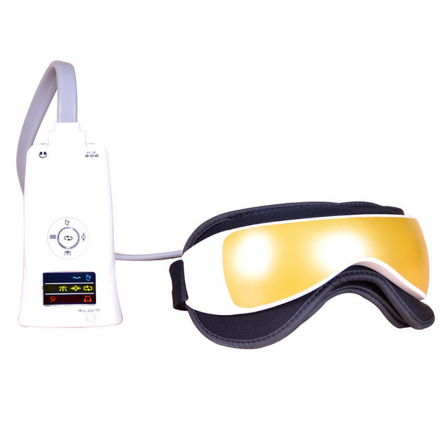 Eye mask with digital display on a white background