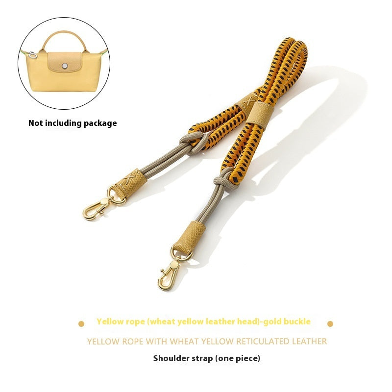 Ultra-Light Braided Rope Crossbody Strap – Nylon & Cowhide