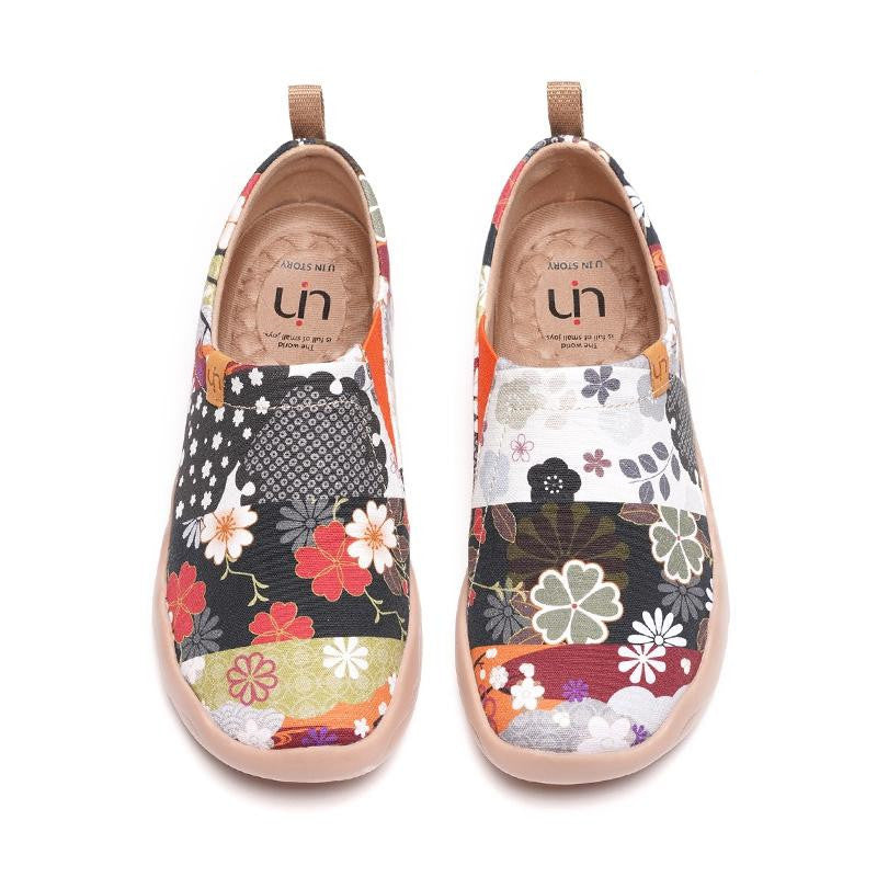 Hand-Painted Canvas Slip-On Loafers – Lightweight & Comfy