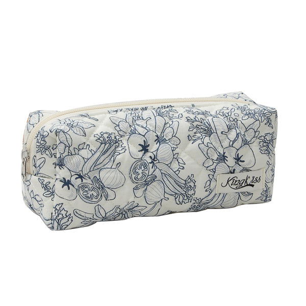 Floral patterned pouch with 'Kipling' branding on a white background