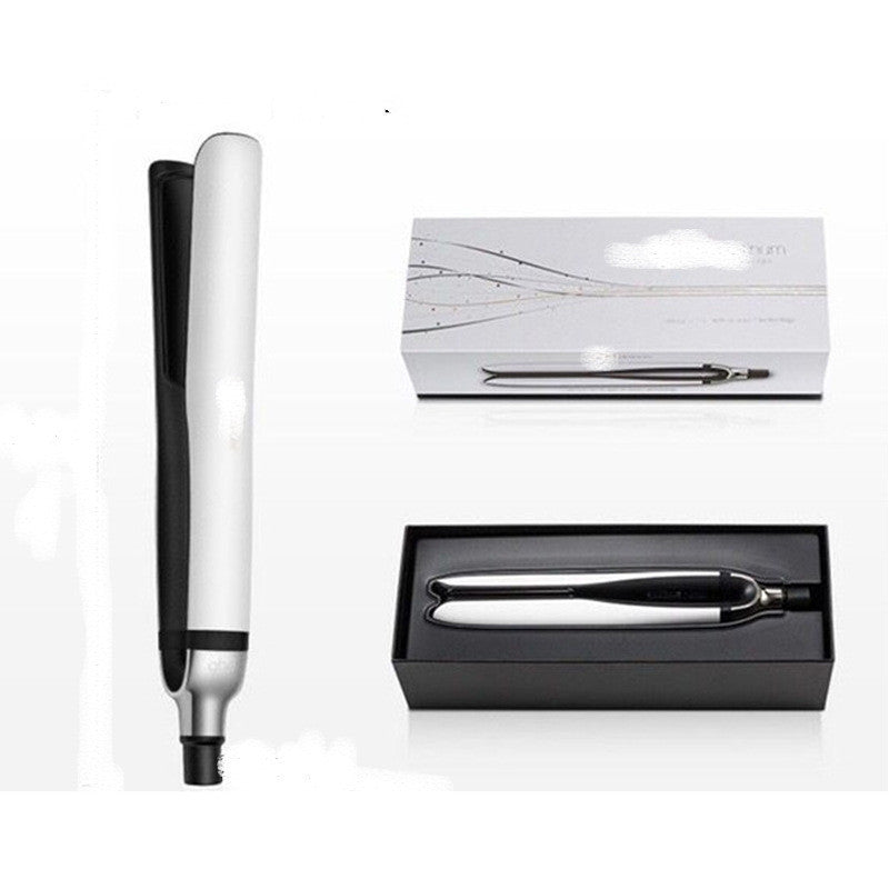 Silver and black pen with packaging on a white background