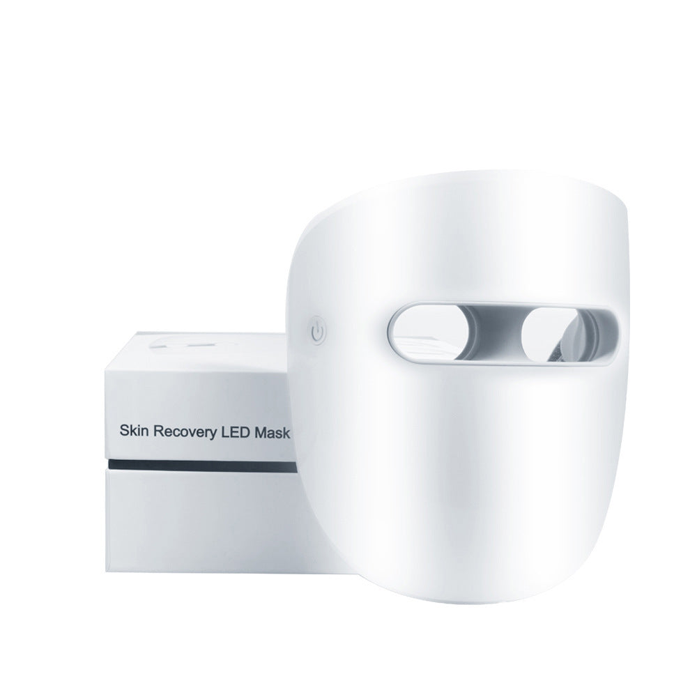 Skin Recovery LED Mask with packaging on a white background