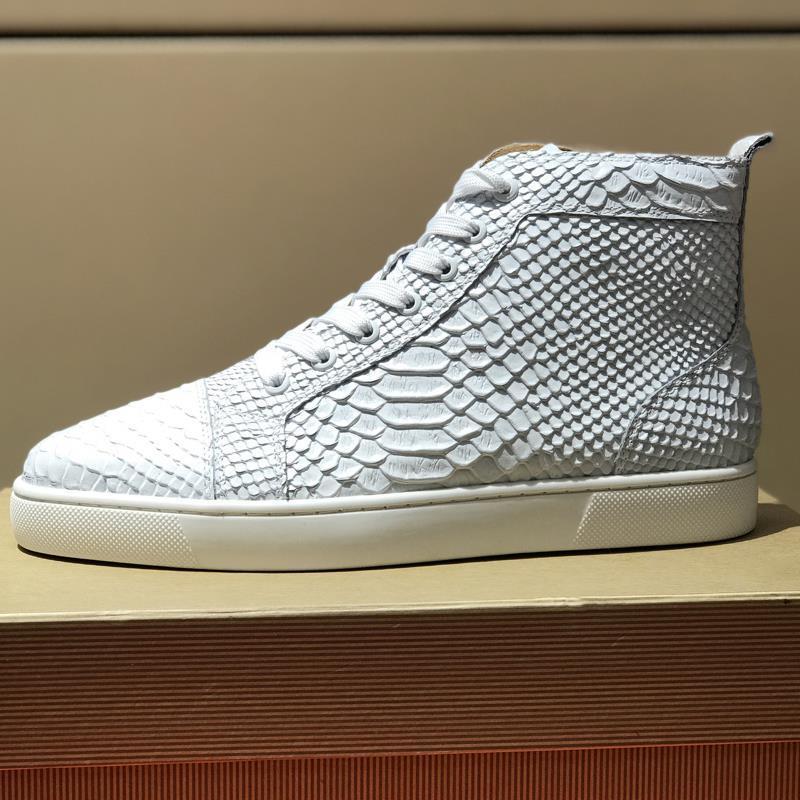 White high-top sneaker with textured pattern on a beige background