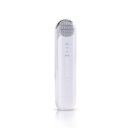 White electronic device with buttons on a white background