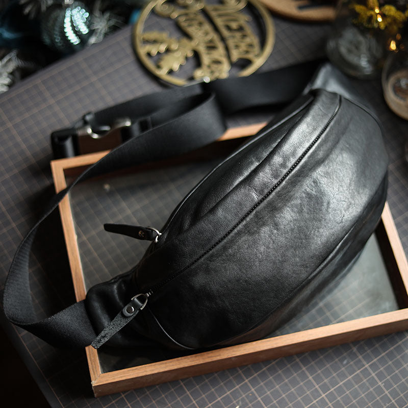 Men’s Plant-Tanned Cow Leather Crossbody Phone Bag