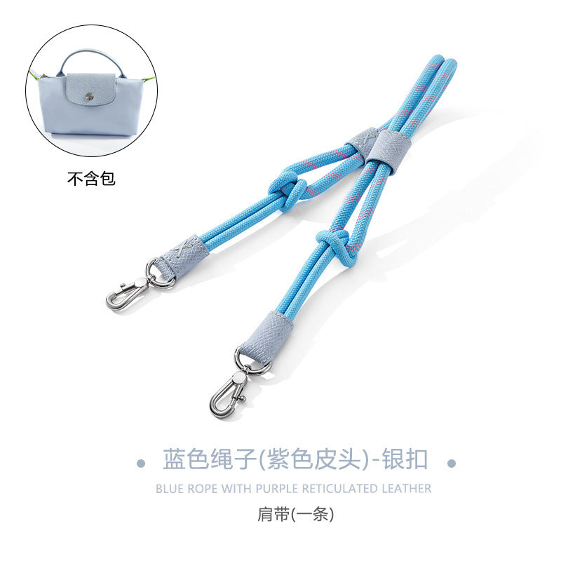 Ultra-Light Braided Rope Crossbody Strap – Nylon & Cowhide