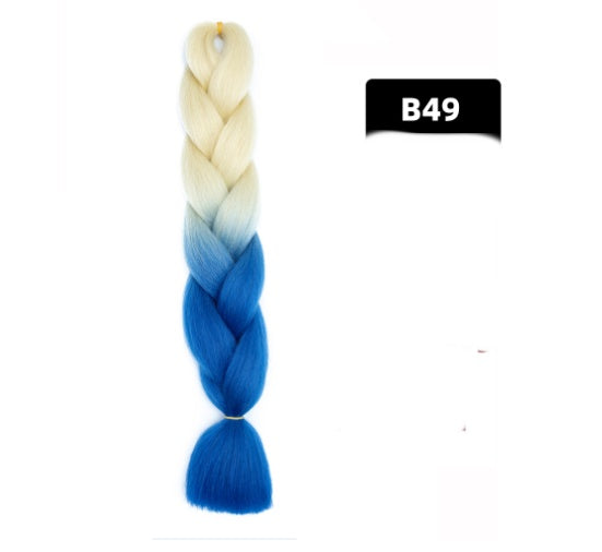 Colorful Big Braid High-Temp Silk African Style Wig